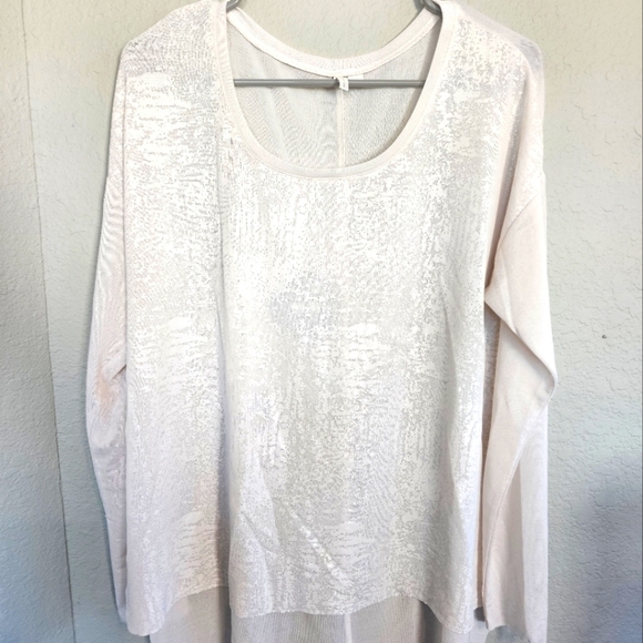 Cato,Large, Cream Sheer Top - Picture 1 of 4